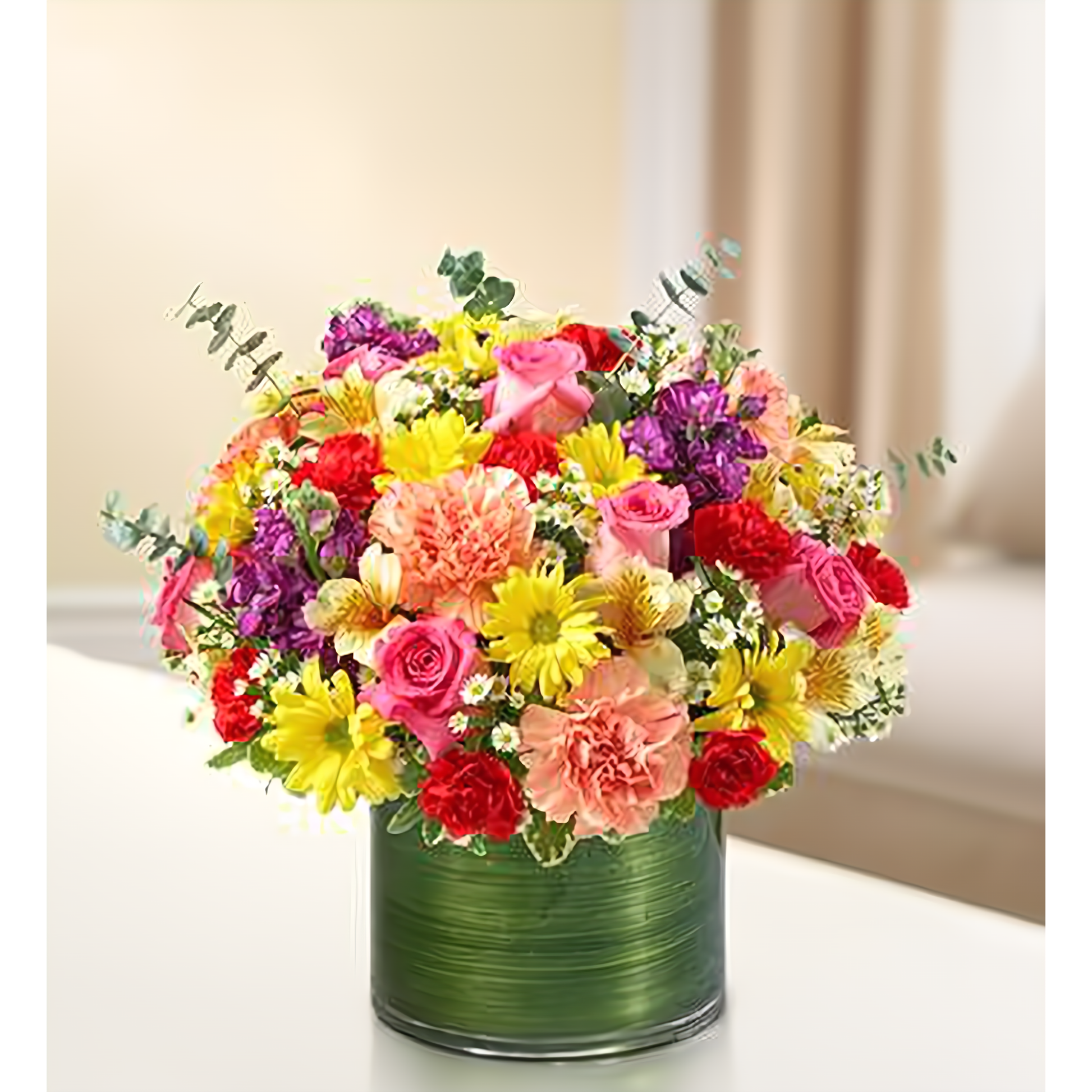 NYC Flower Delivery - Cherished Memories - Multicolor Bright - Funeral > Vase Arrangements